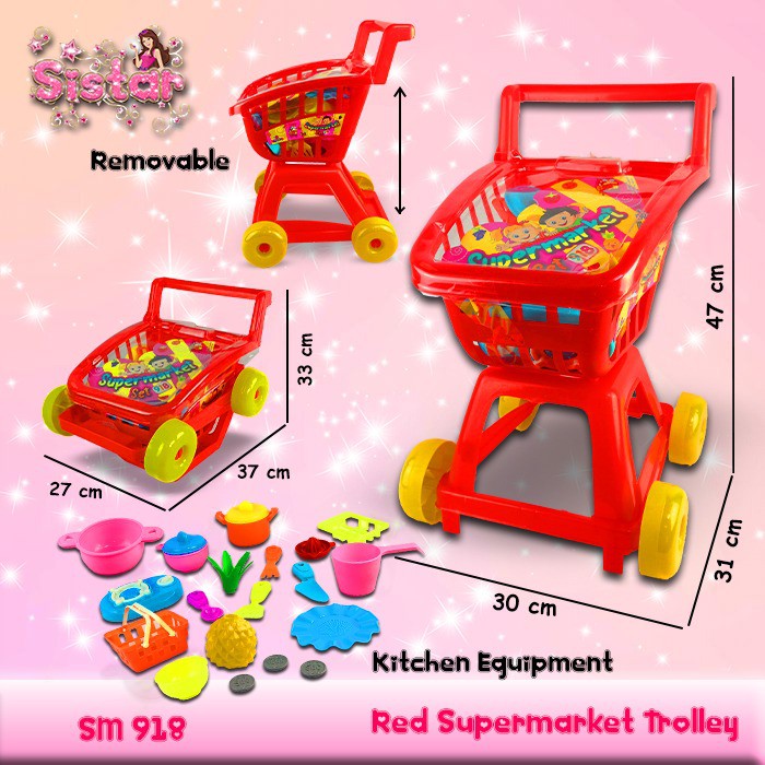 MURAH SM918 Trolly Troly Troli Troley Trolley Dorong Mainan Anak Perempuan Besar Jumbo SISTAR