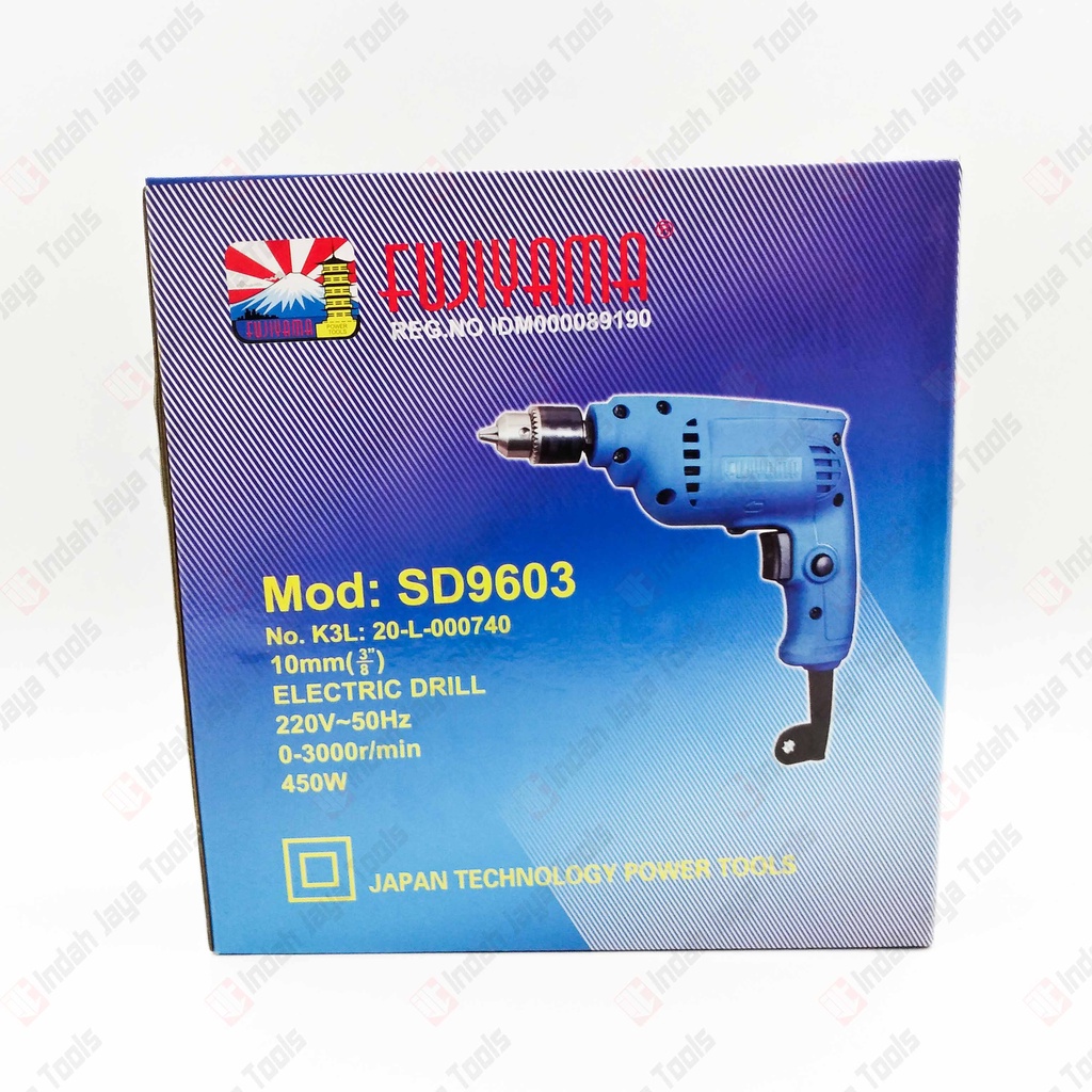 FUJIYAMA SD9603 Mesin Bor 10 mm Besi Kayu Electric Drill