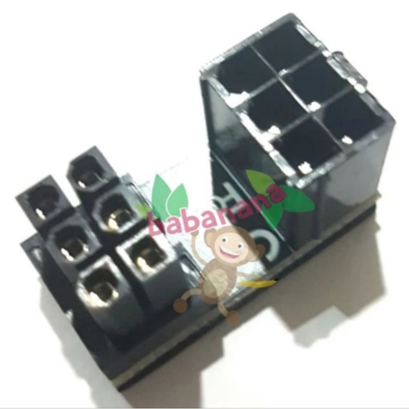 PCIE 6 pin vga 180 degree adapter elbow siku socket vga 6pin