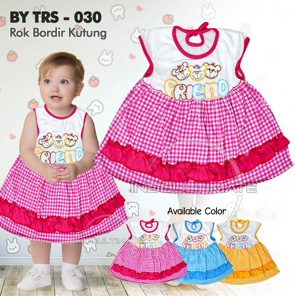  Baju  Bayi Rok  kutung NEWBORN Setelan Dress Bayi Cewek Baju  