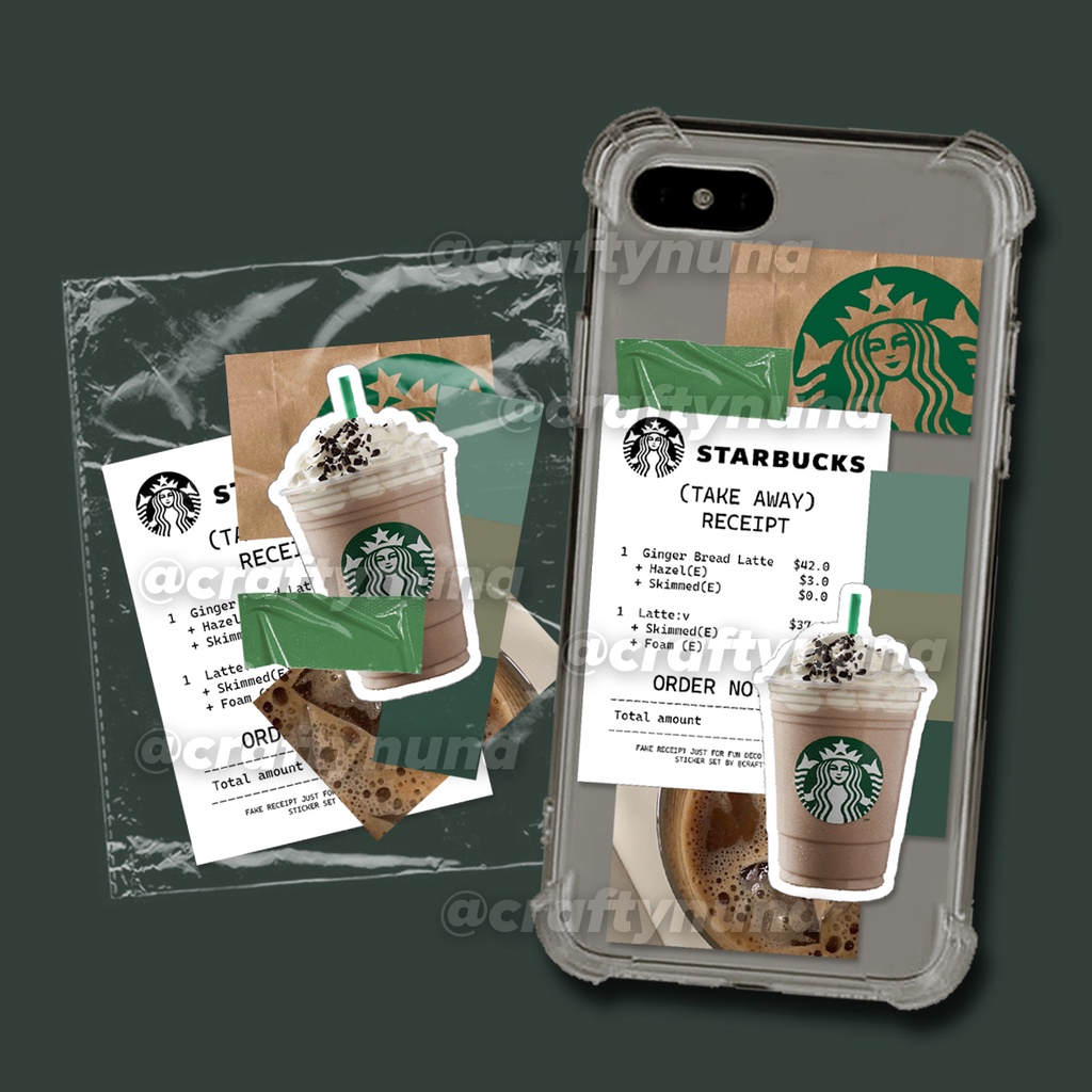 AESTHETIC STICKER SET deco case hp stiker estetik tumblr journal starbucks coffee hias