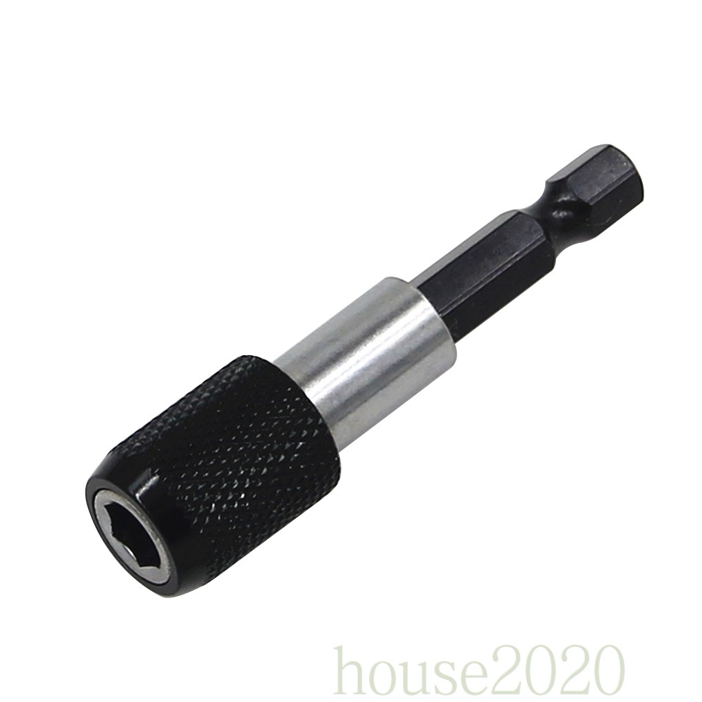 (House2020) Batang Extension Hex Shank 1 / 4 60mm Rilis Cepat Holder Mata Bor / Obeng Elektrik