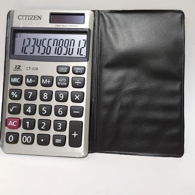 

☄️Silver Promo Kalkulator Citizen CT-328 12 Digit CoverBook Mini #TREND