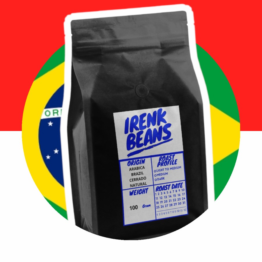 

Kopi Arabica Brazil Cerrado Natural 100g Biji Bubuk -