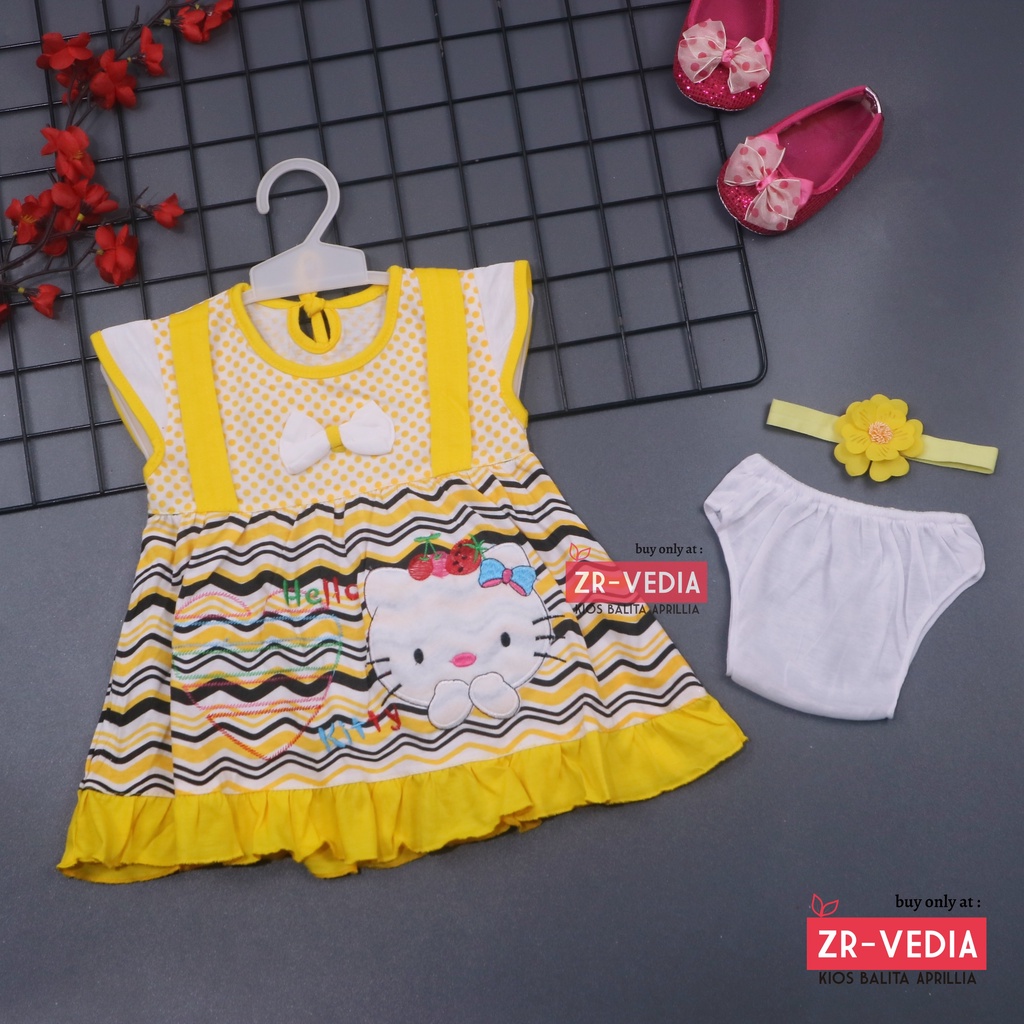 [GRATIS BANDO] Setelan Bayi Imut size 0-12 Bulan / Baby New Born Baju Anak Perempuan  SNI Dress Lucu