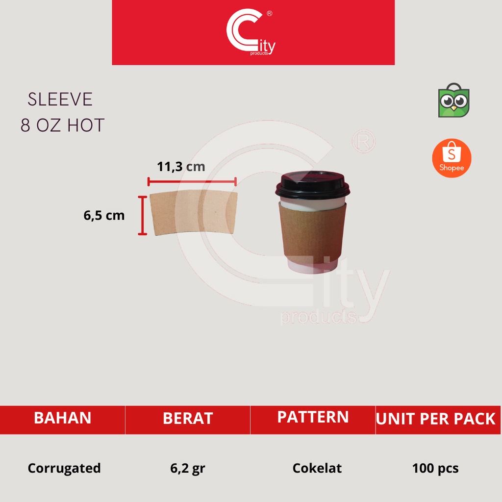 

Sleeve 8oz (100pcs)