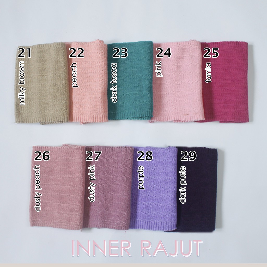 Inner Bandana Rajut Zig-Zag 1 warna