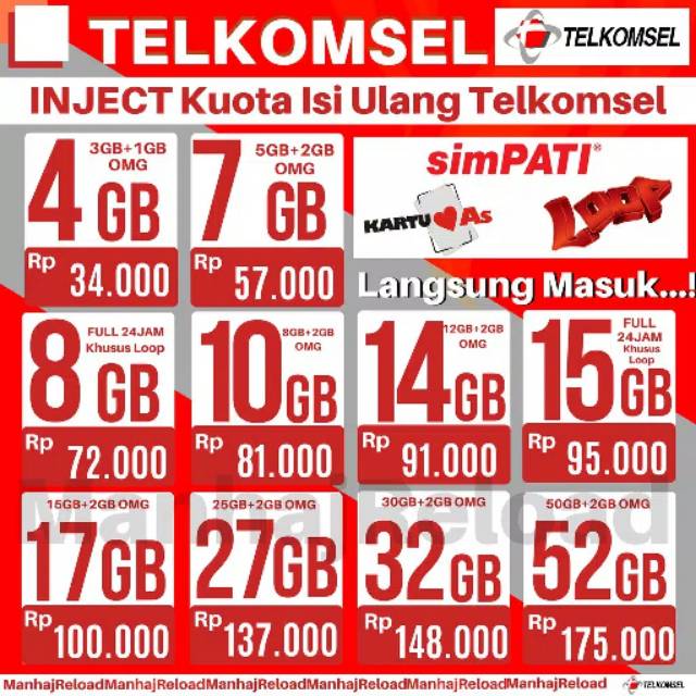 Inject Kuota Telkomsel