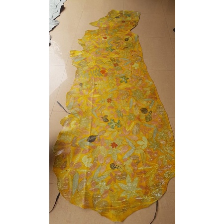 Ecoprint on leather Kulit sapi Ecoprint