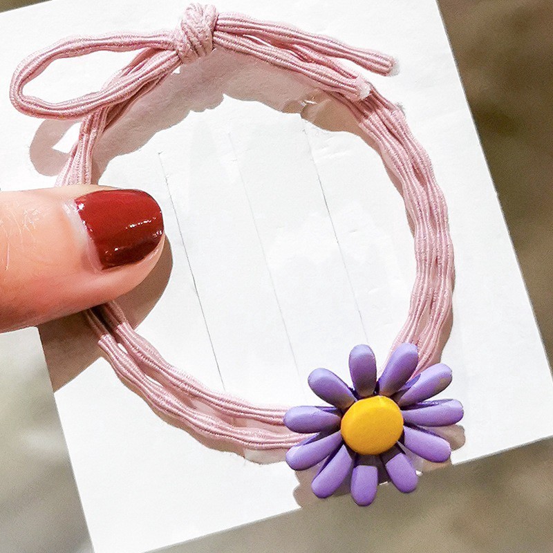 MURMURE.ID | IKAT RAMBUT IMPORT ALA KOREA MOTIF BUNGA DAISY AKSESORIS KARET RAMBUT WANITA  HA054-2