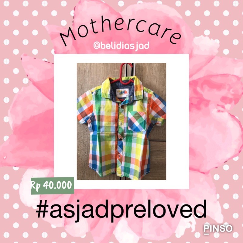 kemeja warnawarni mothercare
