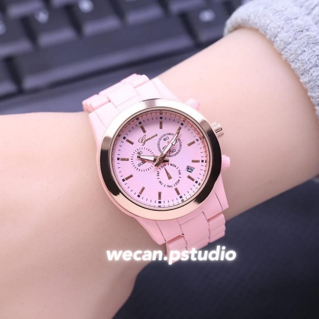 JAM TANGAN WANITA RANTAI TANGGAL AKTIF CHRONO OFF || JAM TANGAN FASHION CEWEK MURAH