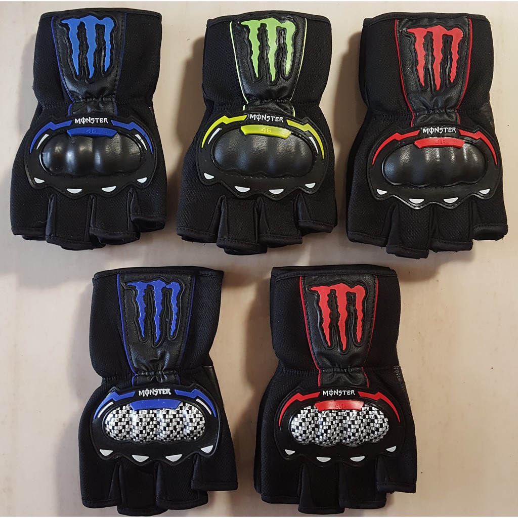 Sarung Tangan Motor Half / Setengah Jari Protector Monster