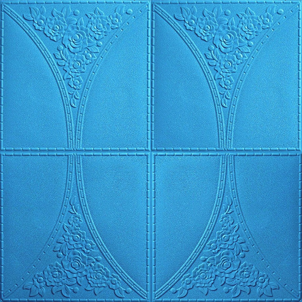 [COD] Wallpaper Stiker Dinding 3D FOAM Timbul High Quality  Bunga Mawar Putih CLASSIC BRICK Best Seller SPEEDS-BIRU LAUT 70*70CM