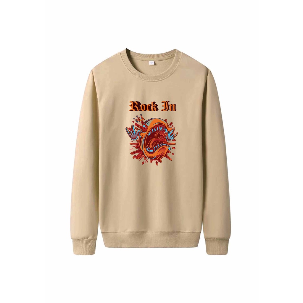 Sweater Pria Rock In Crewneck Pria M - XXL