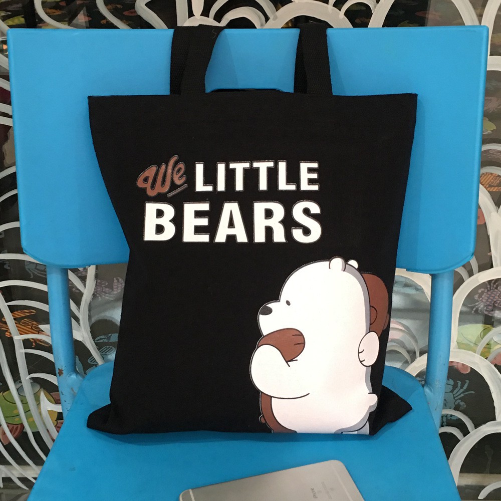 [DIKIRIM DARI JAKARTA] Totebag Kanvas We bare bears Variatif