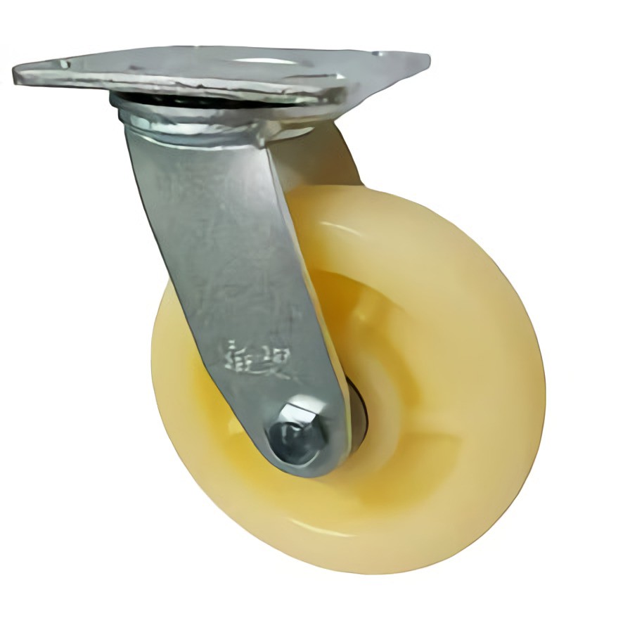 Roda Caster Troli / Trolly Nylon Nilon Putih 8 Inch Heavy Duty Hidup ( Putar ) Ranger Germany
