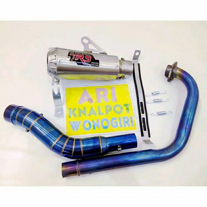 knalpot bluemoon R9 leher bluemoon satria Fu fi GSX Vixion R15 Scorpio Jupiter MX