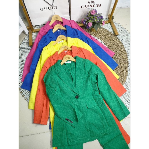 Setelan Celana Blazer Kerja Wanita Polos / Setcel Import BKK / SetCel Blazer Kerja / SetCel Blazer P