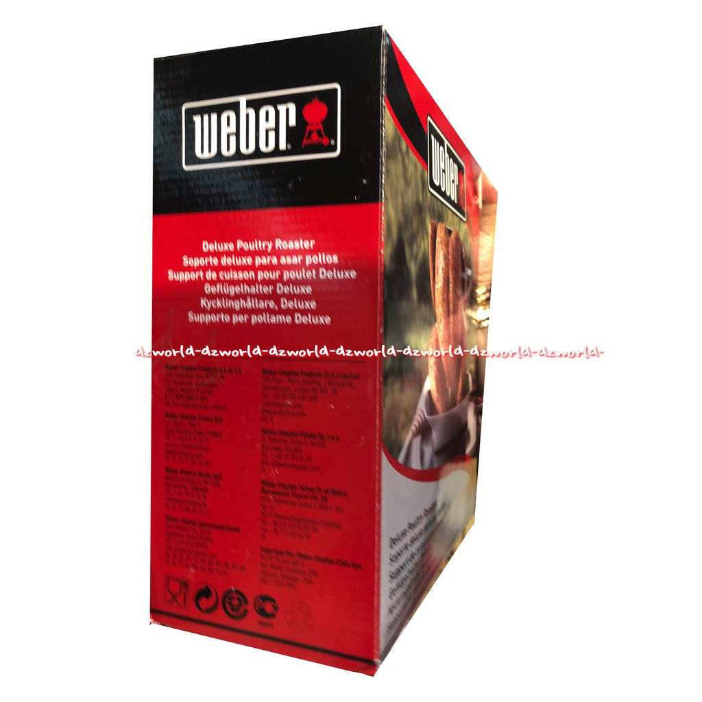 Weber Deluxe Poultry Roaster Tempat Wadah Pemanggang Ayam Bebek