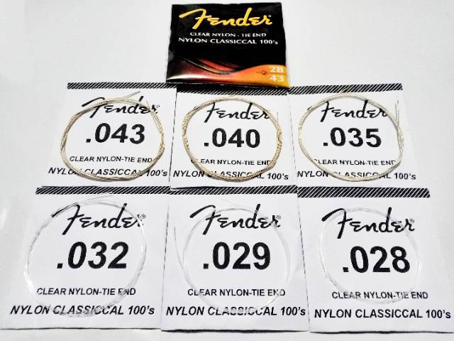 Senar Gitar Klasik Fender Senar Gitar Nylon Ukuran 0.28