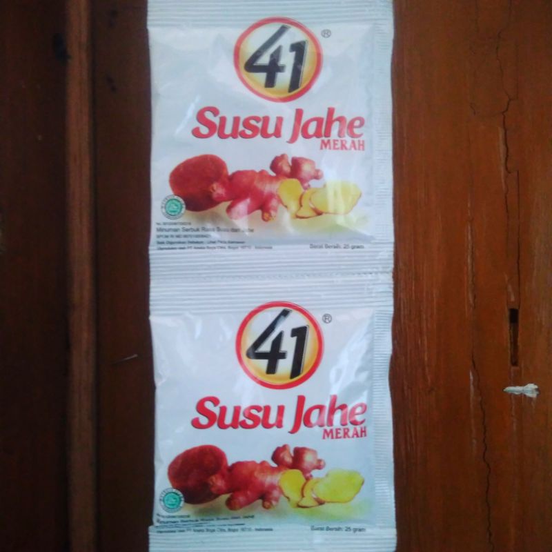 

susu jahe merah 41 asli murni per renceng isi 10 sachet