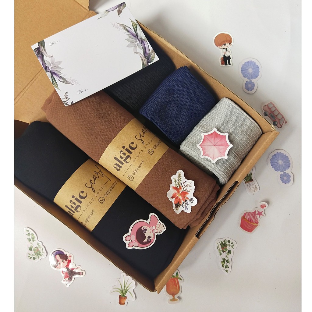 PAKET HAMPER HIJAB PASHMINA + CIPUT