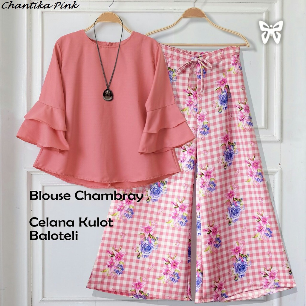 HOPYLOVY SALE - SETELAN KULOT WANITA CHANTIKA