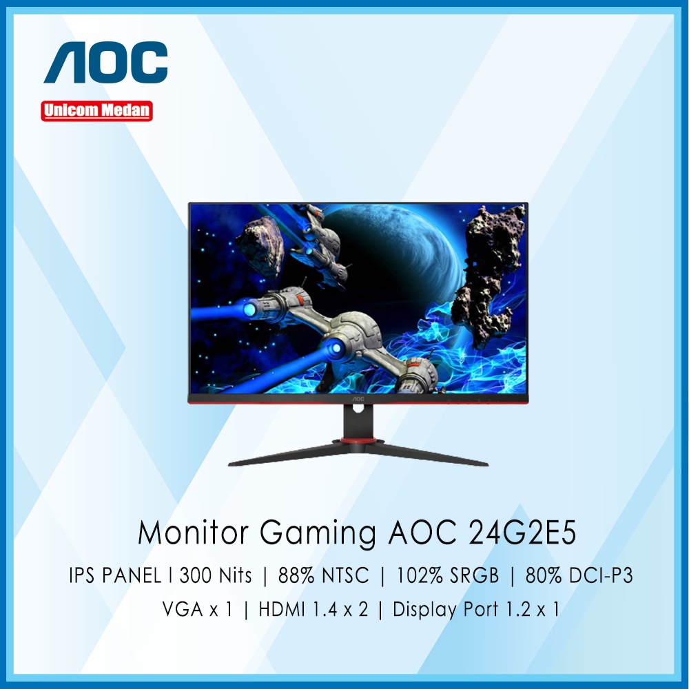 AOC 24G2E5 Monitor gaming Full HD 75Hz 1ms