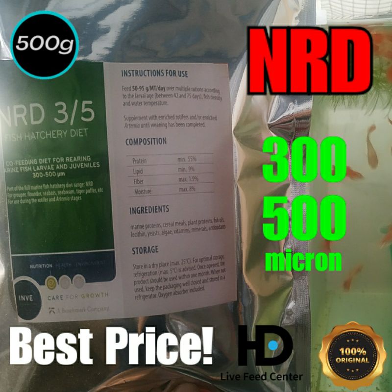 Pelet NRD 3/5 (500g) 3/5 300 500 mikron Original Belgia
