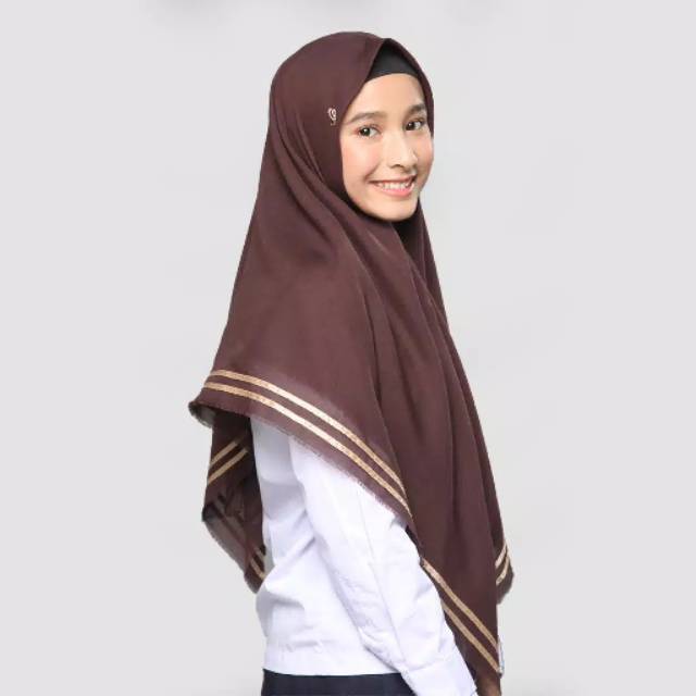 Rabbani - Kerudung sekolah segi empat instan silvia