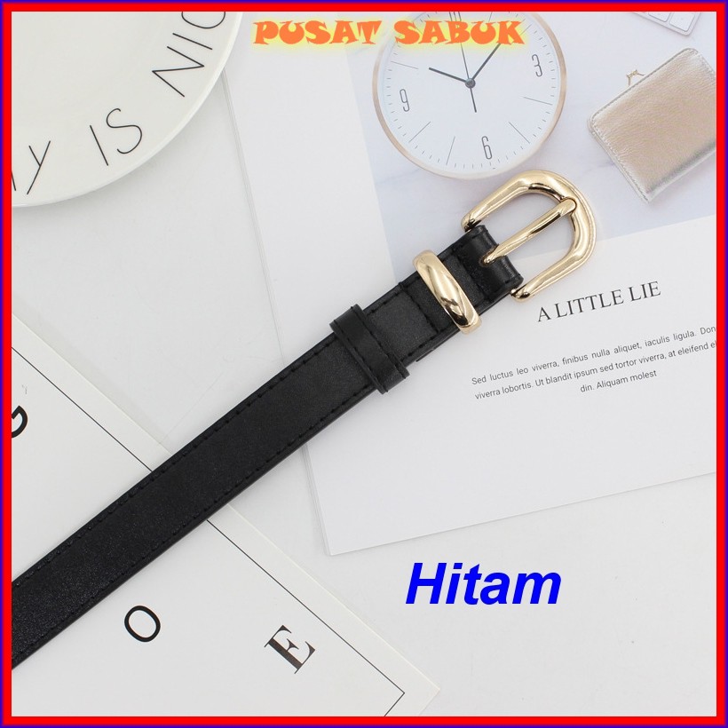 Ikat Pinggang Fashion Wanita Sabuk Korea Gesper Kulit Cewek Belt Warna Kecil Grosir Murah Gasper cm