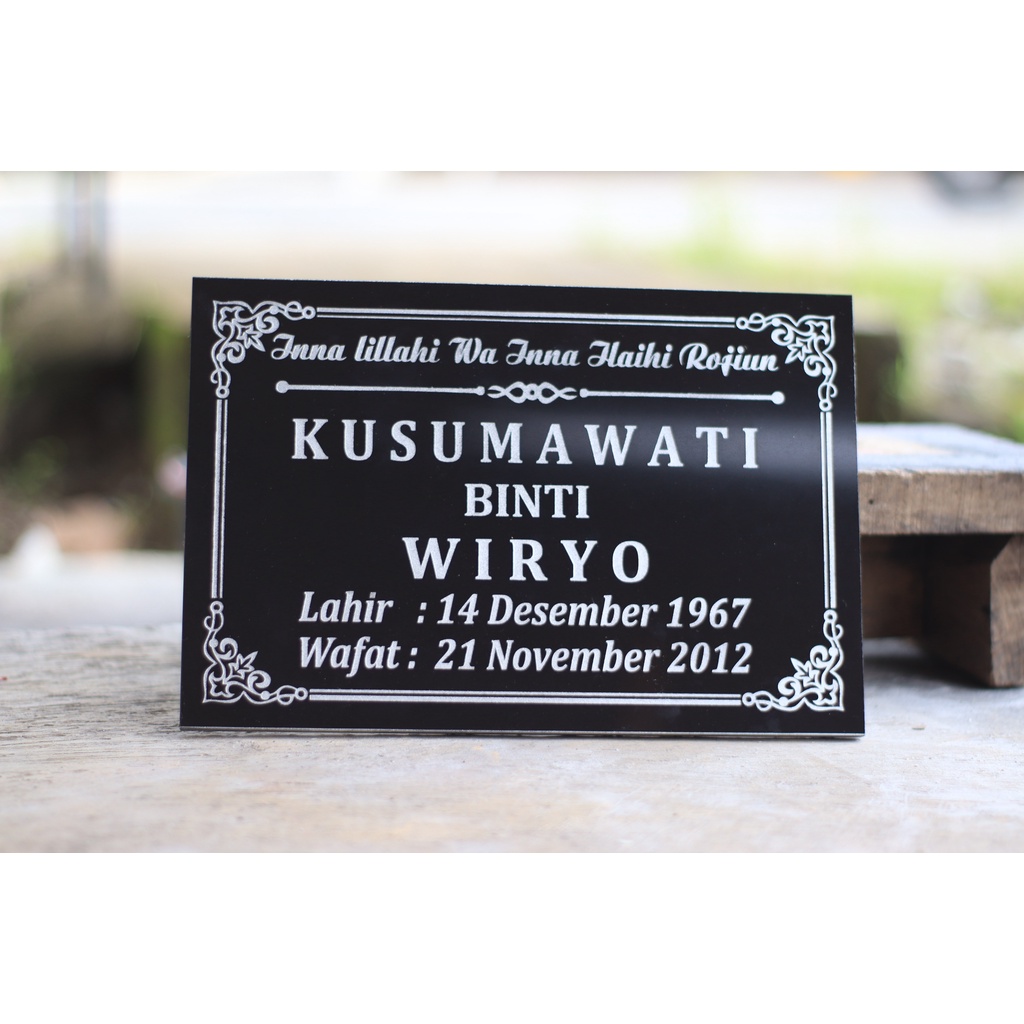 Banikko76 Batu Nisan Granit Ukuran 30X40 Dan 40X40~ Batu Makam ~ Lempengan Batu Nisan