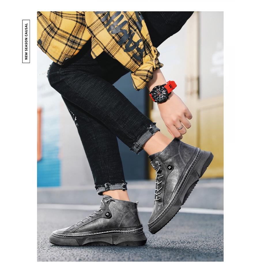 ㅑ Redzeal Sepatu Boots Pria Kulit Import Martin Luther Basic Leather Retro Boots び