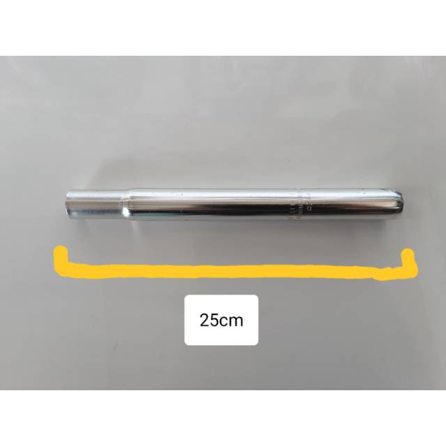 seatpost tiang sadel sepeda alloy 25.4 silver