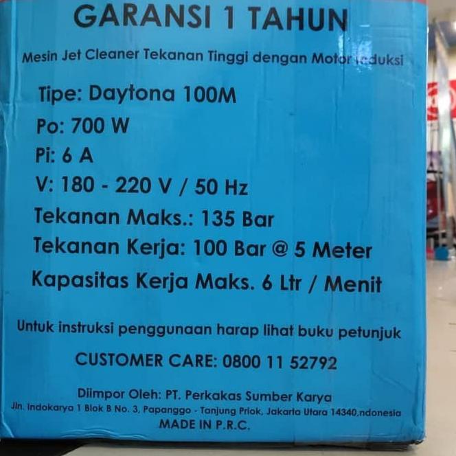 Jet Cleaner Mesin Cuci Motor Mobil Lakoni Daytona 100M 135Bar