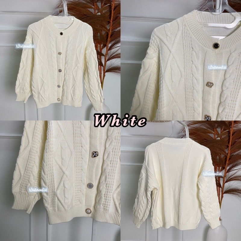 Cardigan rajut import kardigan korea wanita jaket hangat premium clarissa