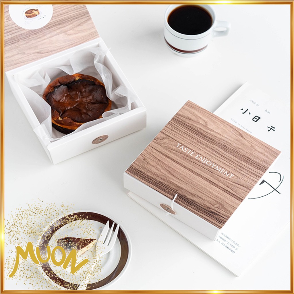 MUONSPECIAL- Cake Dessert Box Premium Elegan Packaging Makanan Pie Kue Unik Wrapper Tahan Panas Oven