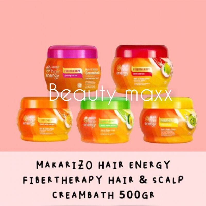 Makarizo Hair Energy Fibertherapy Hair &amp; Scalp Creambath ORIGINAL 100%/Creambat Kiwi Makarizo/Makarizo Creambat Ginseng/Creambat Olive Makarizo/Makarizo Creambat Madu-Honey/Creambat spa makarizo