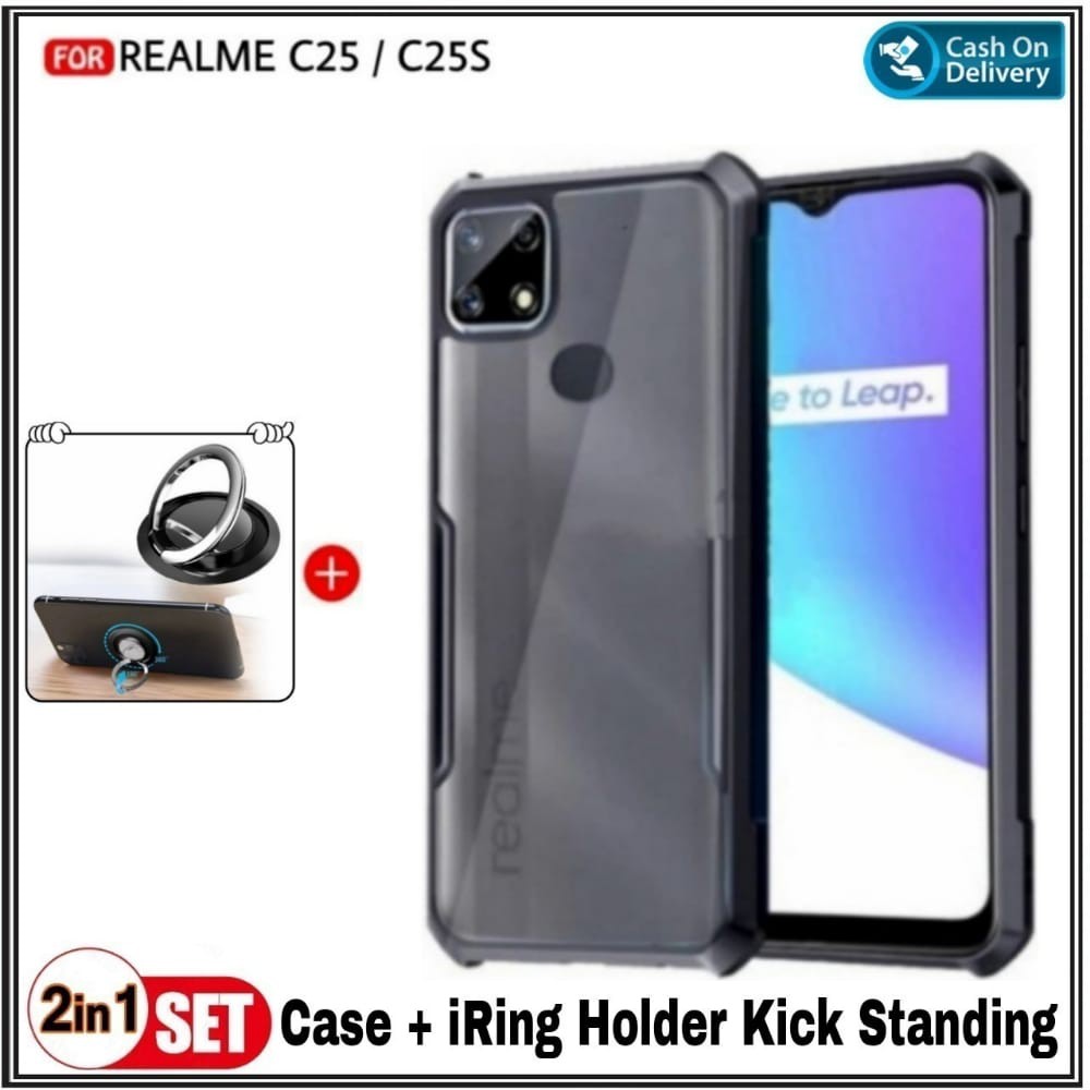Case Realme C25 / C25s Soft Hard Tpu HD Transparan Fusion Shockprooft