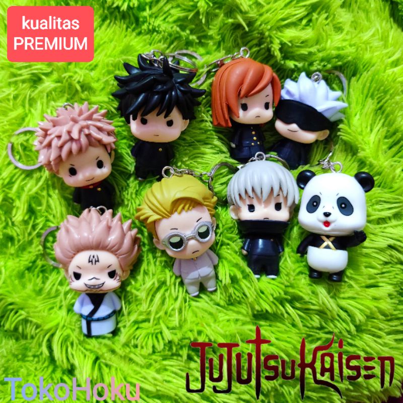 Gantungan Kunci Jujutsu Kaisen Chibi Action Figure Keychain
