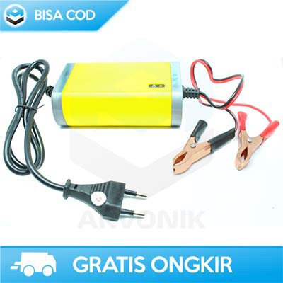 CHARGER AKI MOTOR MOBIL MURAH 12 V 2A TAFFWARE ORIGINAL UD11 OTOMATIS