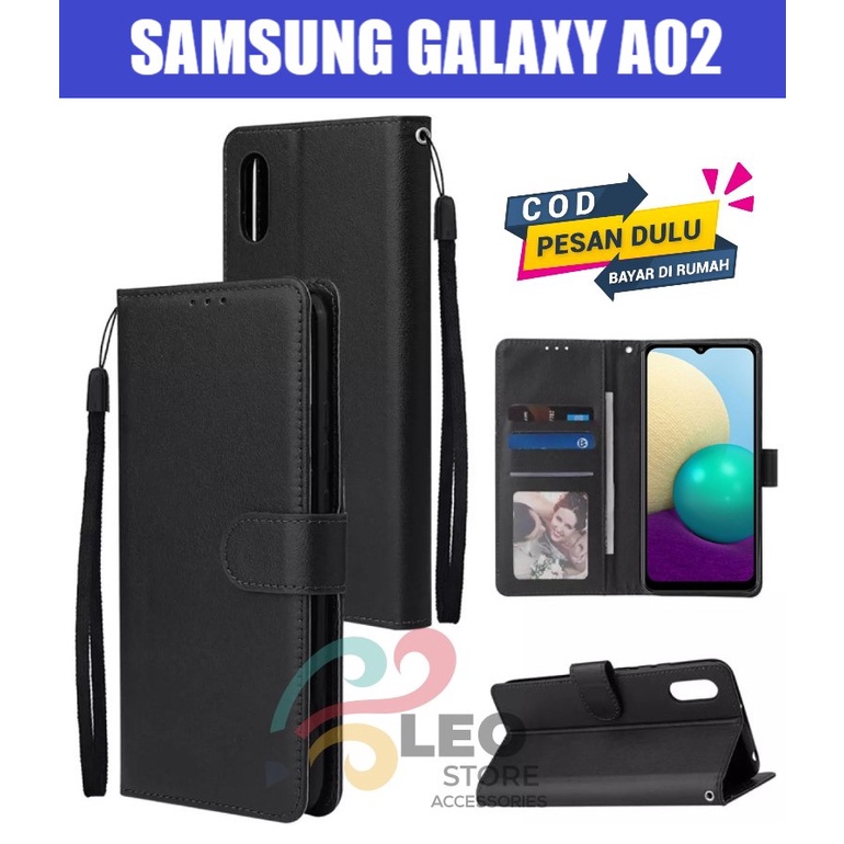 DOMPET HP UNTUK SAMSUNG GALAXY A02 (2021) NEW LEATHER FLIP CASE SAMSUNG GALAXY A02 (2021) NEW