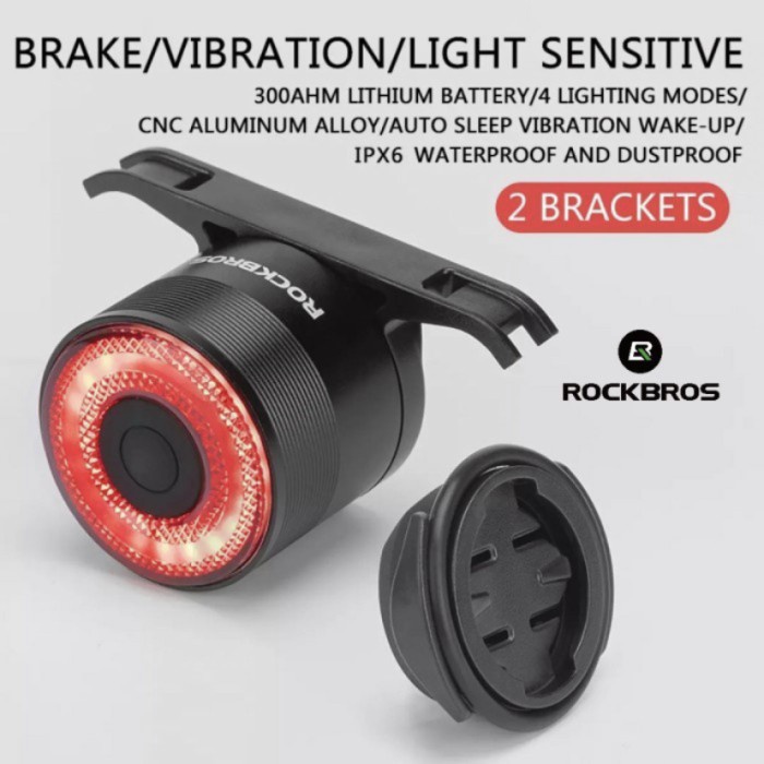 Lampu Belakang Sepeda ROCKBROS Q3 Rem Sensor Brake Smart Tail Laigh