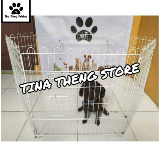 Kandang Anjing Kura Kura Kelinci PAGAR LIPAT 6 SISI 60X60cm-2