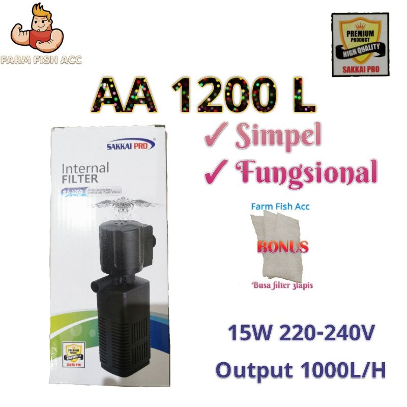 POMPA CELUP INTERNAL FILTER AA 1200L SAKKAI PRO