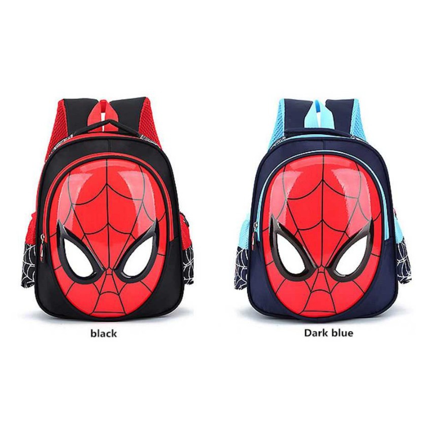 TERBARU!!! Tas Ransel Sekolah Anak Backpack Model Superhero Spiderman KAFVNIE HITAM