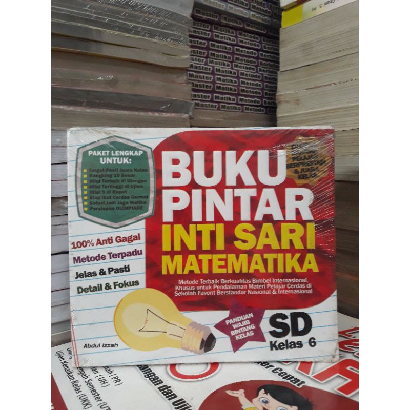 Buku pintar intisari matematika SD kelas 6. 100% anti gagal. jelas detail simpel dan fokus.   mP9