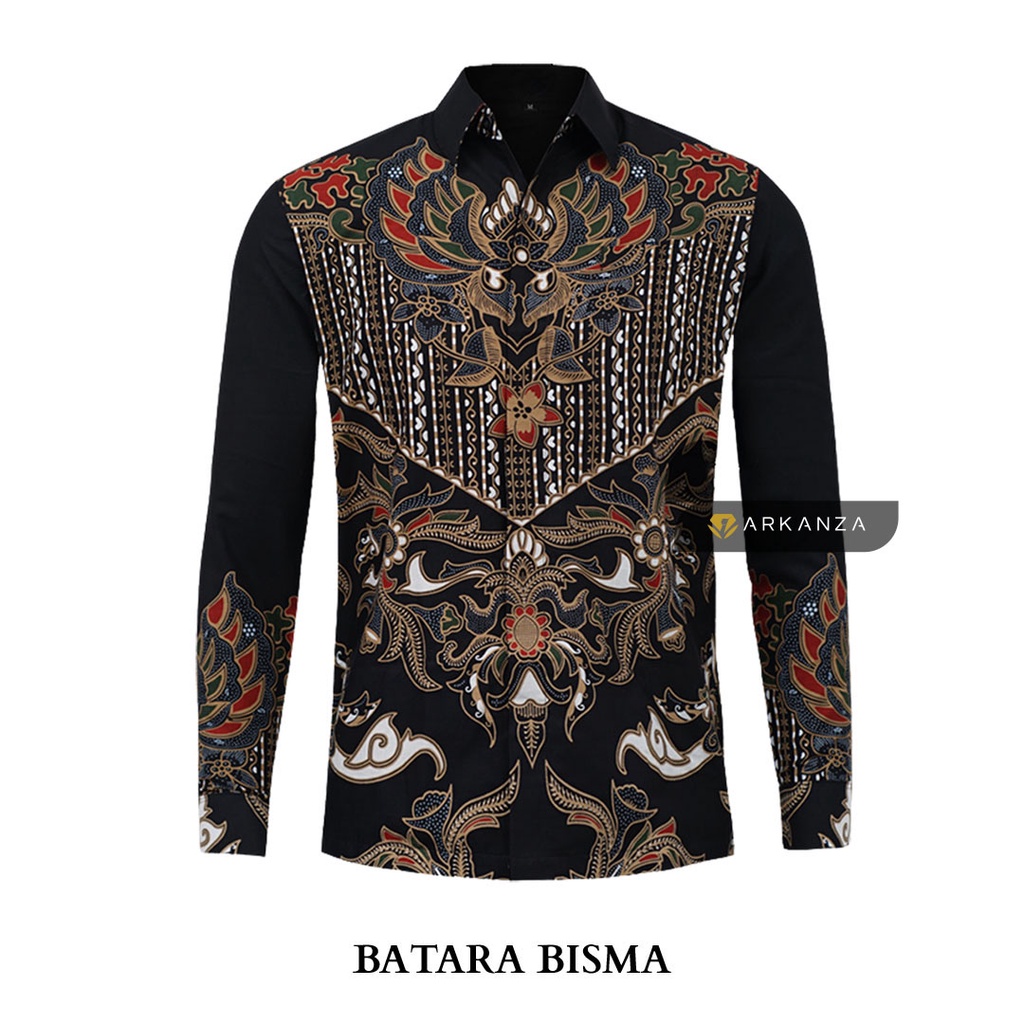 BATIK ARKANZA Motif BATARA BISMA Hem Atasan Kemeja Baju Batik Pria Cowok Produsen Slimfit Full Lapis Furing Lengan Panjang Lengan Pendek Original Asli