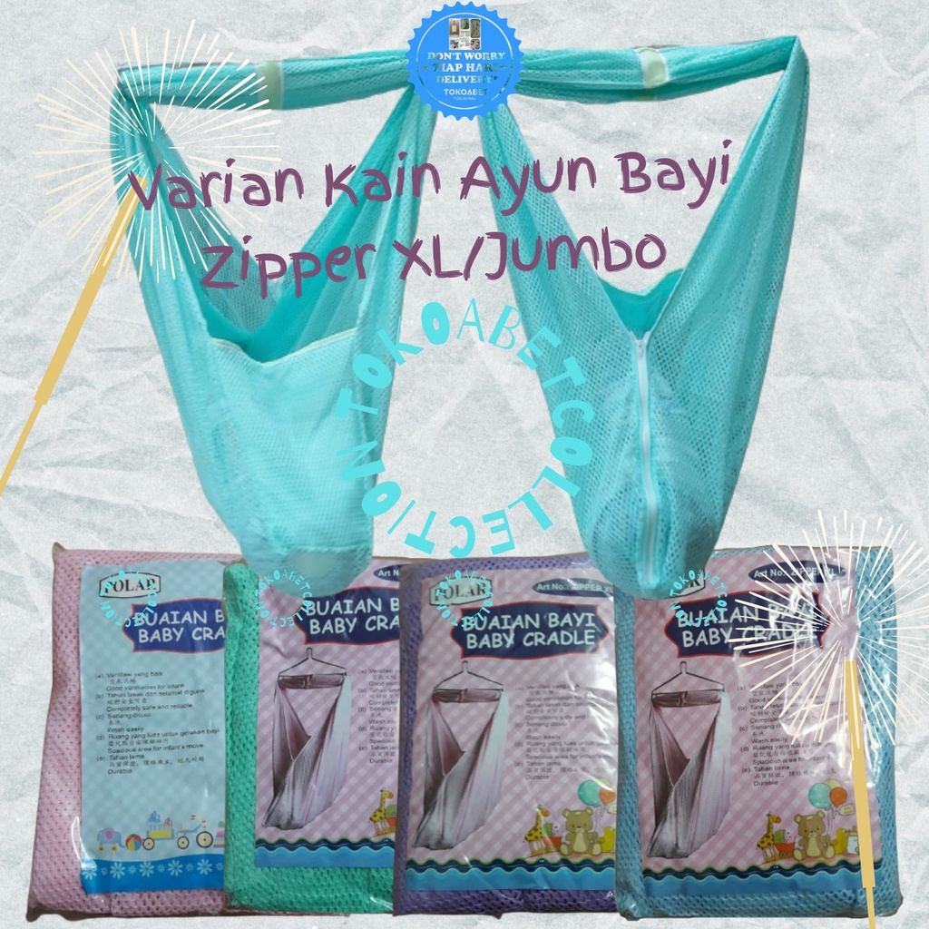 CUSTOM REQUEST Ayunan Bayi berupa HANGER SEGITIGA PREMIUM dengan KAIN AYUNAN BAYI POLAR XL atau KAIN AYUNAN KARAKTER JUMBO Perlengkapan Tidur Bayi sesuai Kebutuhan Baby TOKOABET